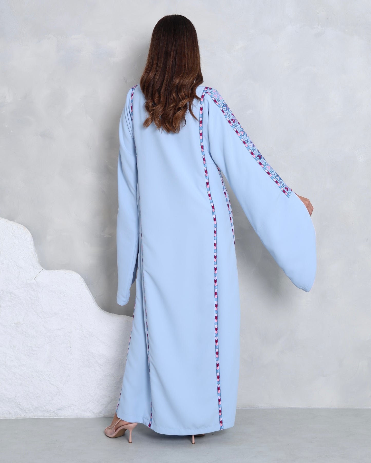 Baby Blue Hand Embroidered Thobe