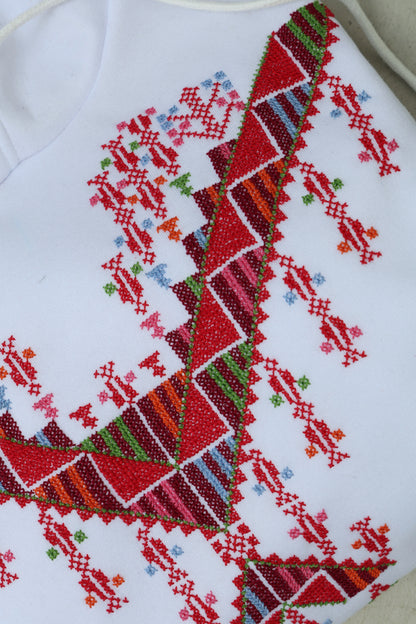 White Hand Embroidered Hoodie1