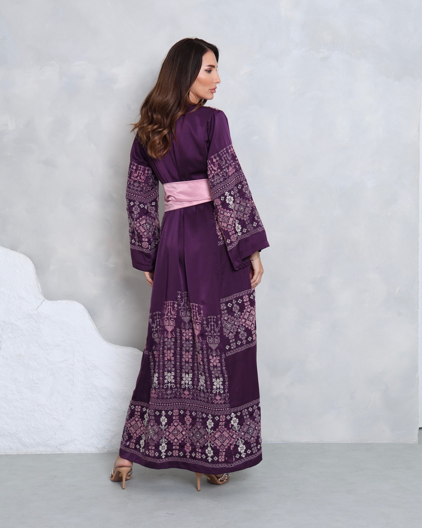 Pre-Order Dark Purple Hand Embroidered Thobe