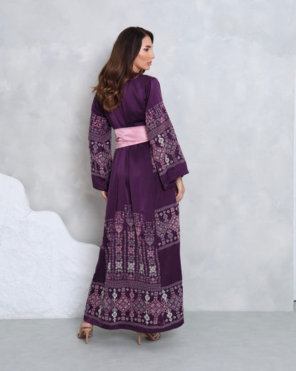 Pre-Order Dark Purple Hand Embroidered Thobe