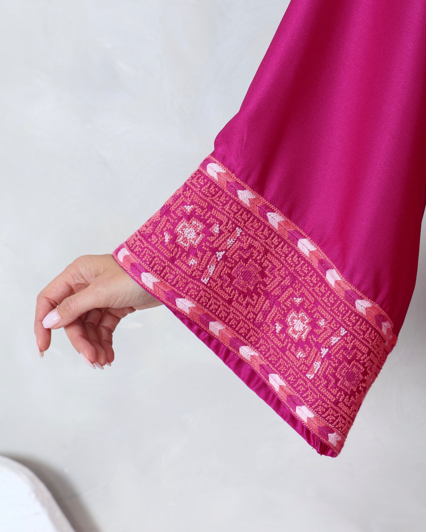 Pink Hand Embroidered Thobe