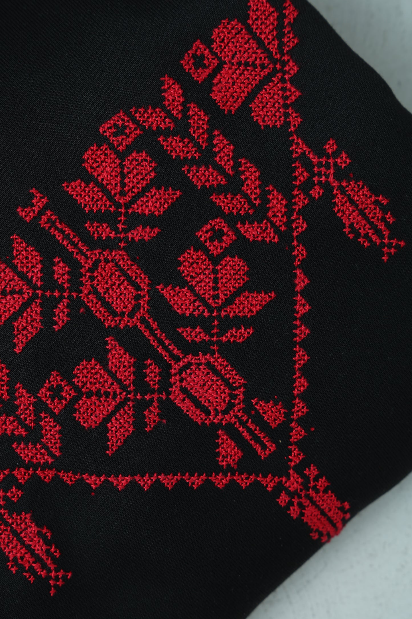 Black Hand Embroidered Hoodie1