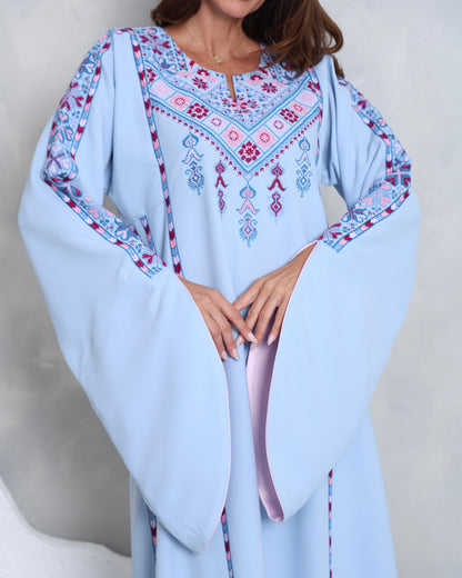 Baby Blue Hand Embroidered Thobe